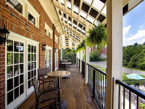 Covered veranda with a beautiful view