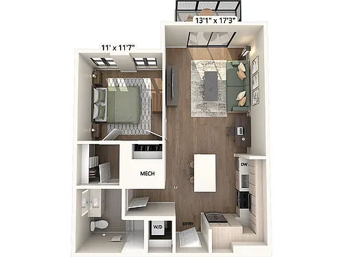 Floor plan A04-Scheme 2-Balcony