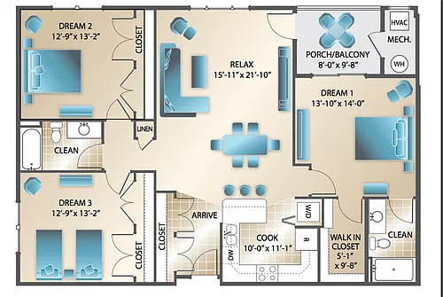 Floor plan 3BD