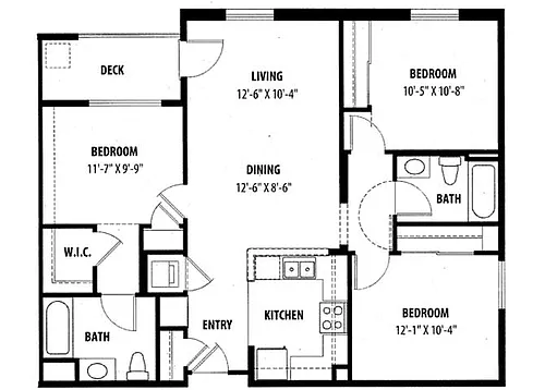 Floor plan 3 Bedroom