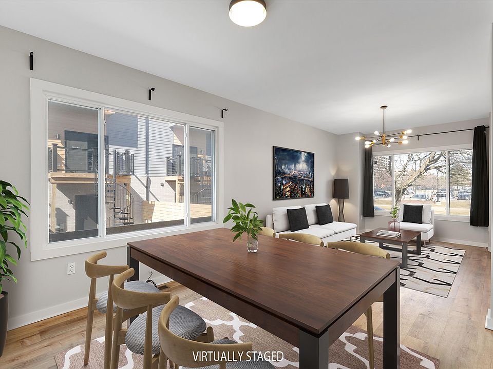 Living Room & Dining Room area - open space, lots of natural light.