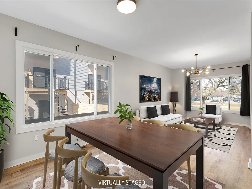 Living Room & Dining Room area - open space, lots of natural light.