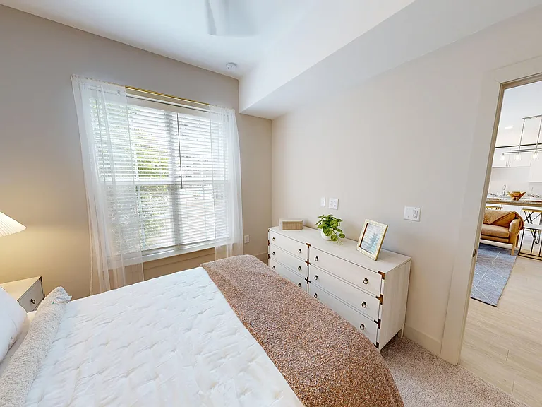 Comfy bedroom with large closet.