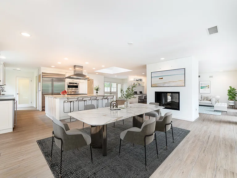 View of dinning room and kitchen