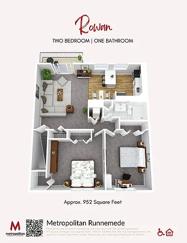 Floor plan Rowan Classic 2 Bedroom
