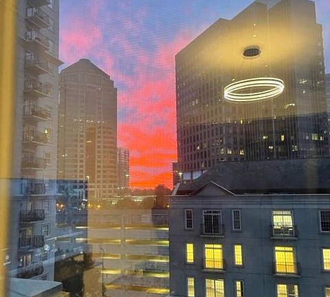 Sunset from living room window