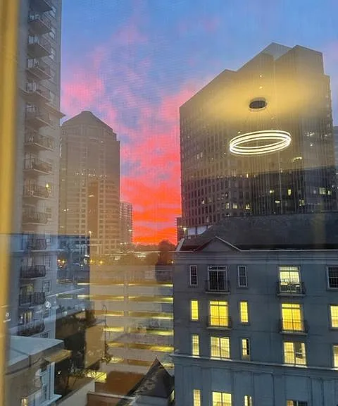 Sunset from living room window