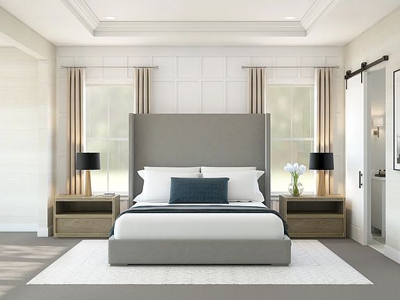 Primary suite with ceiling moulding