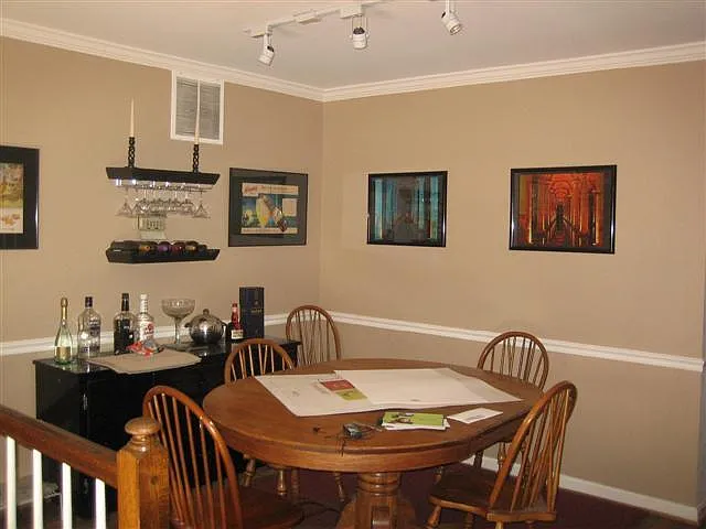 The dining table