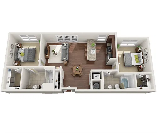 Floor plan Two Bedroom (B2)