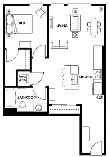 Floor plan A12 One Bed