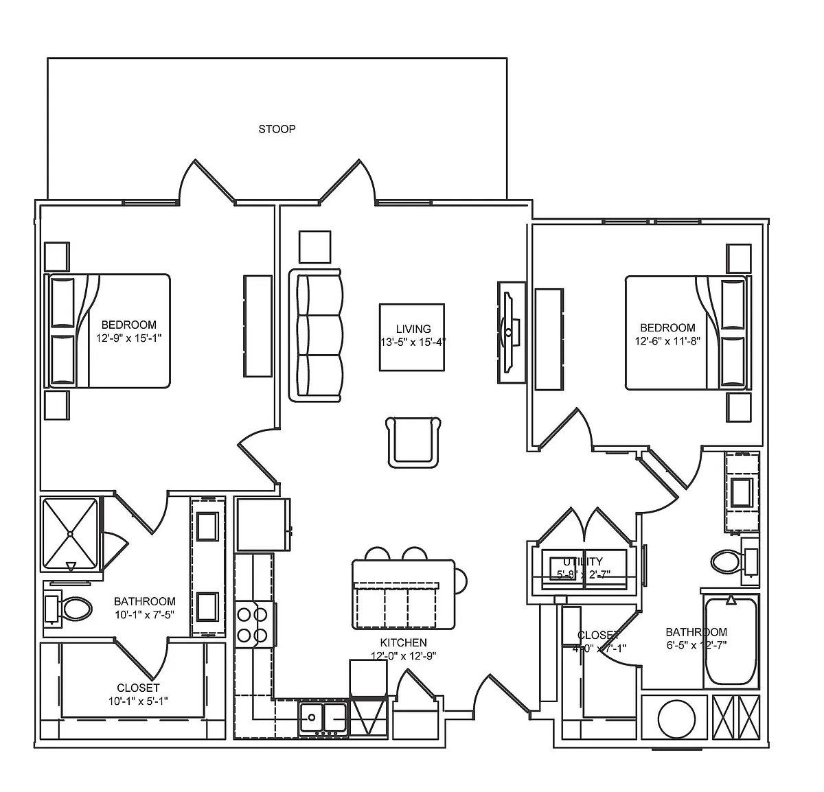 Floor plan B1b Alt 1