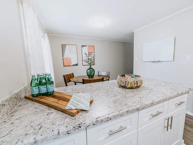 Kitchen Island with Granite Countertops