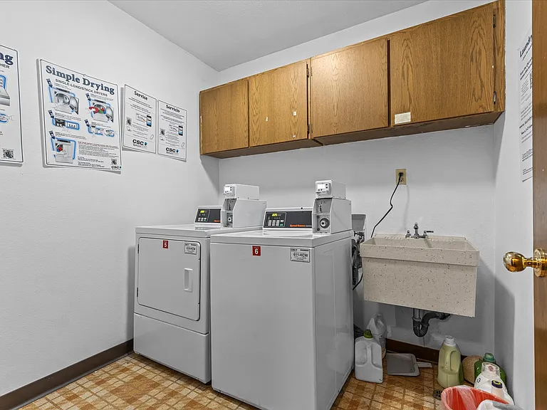 Laundry on same level, shared with 3 other units