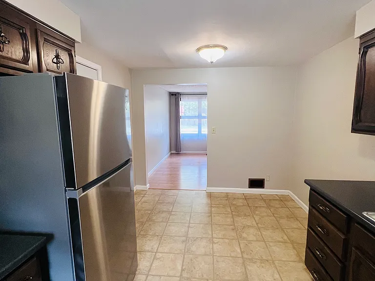 kitchen with dining nook in view