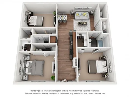 Floor plan The Neylands 2 Bedroom + Office