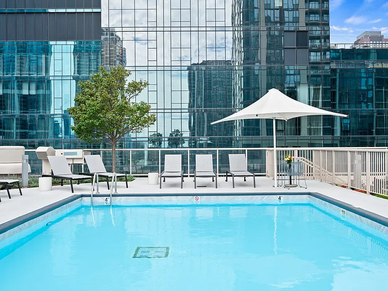 Sparkling pool at Shoreham and Tides, Chicago Illinois