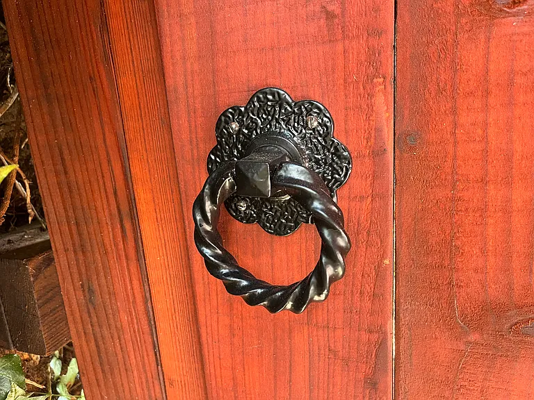 lower solid redwood gates and hardware