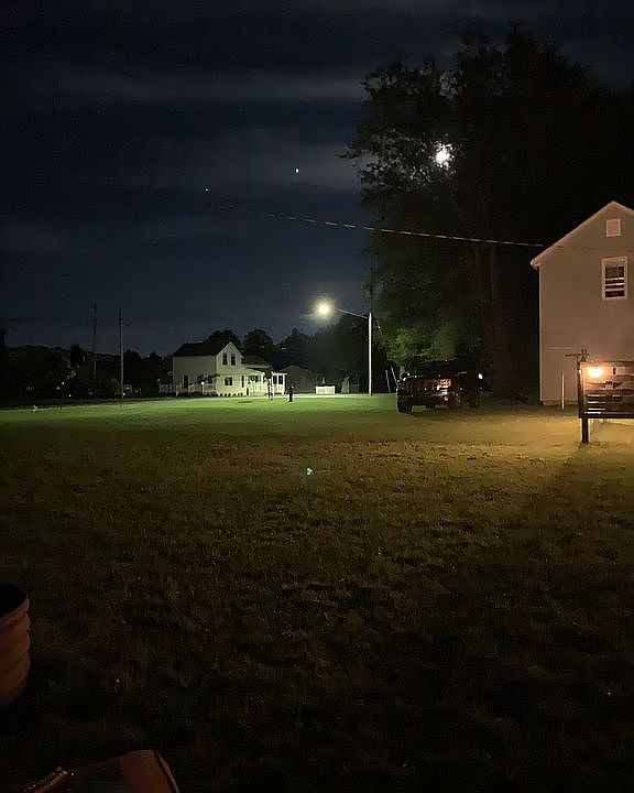Night view from the fire pit
