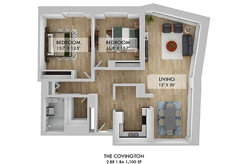 Floor plan Two Bedroom