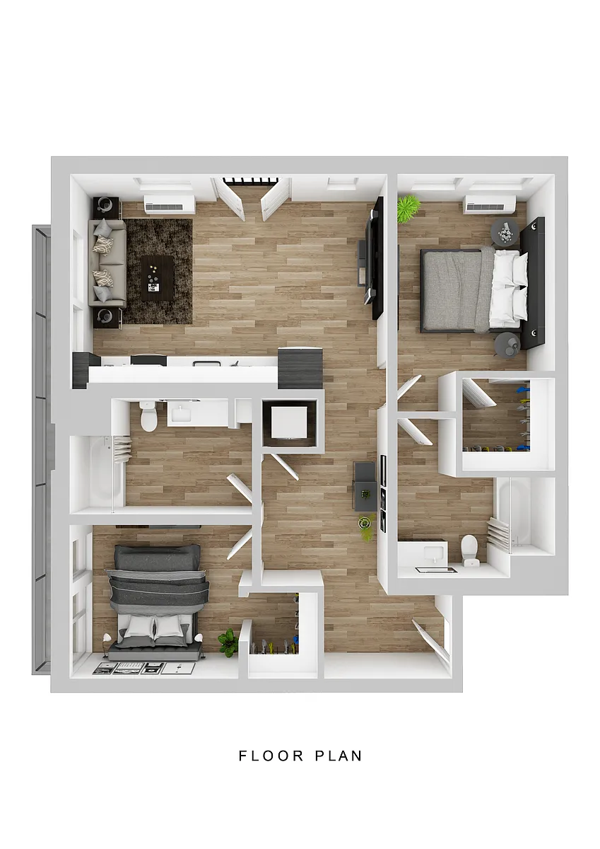Floor plan Klipsan - 2 Bed A Patio Alt