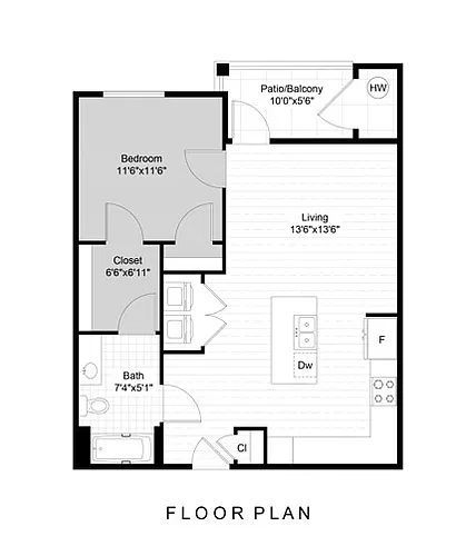 Floor plan One Bedroom