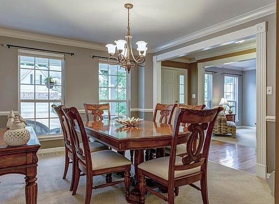 Bright and open dining room is perfect for gracious entertaining.