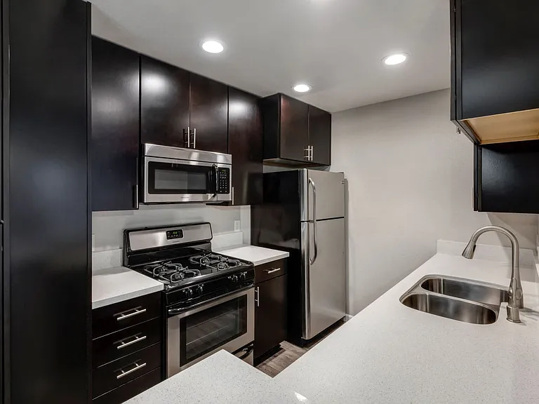 Two Bedroom Apartment Kitchen Interior with Appliances