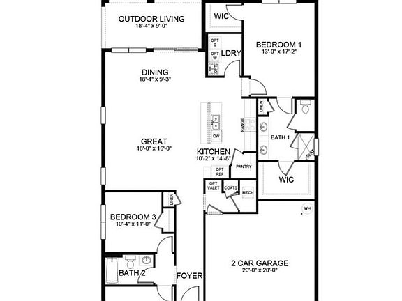 Overview of the floorplan.