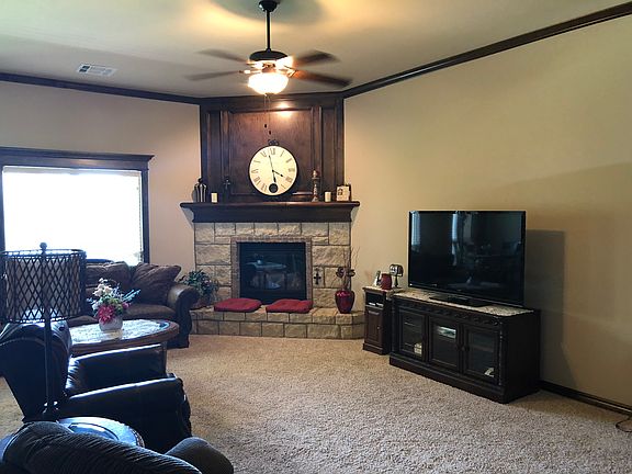 Fireplace in living area