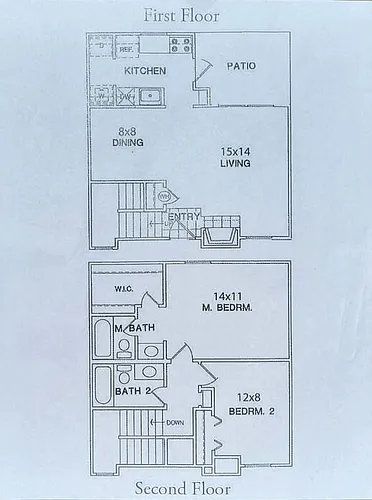 Floor plan B3 2 Bedroom / 2 Bath - 1043