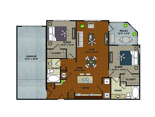 Floor plan B1 W/Garage
