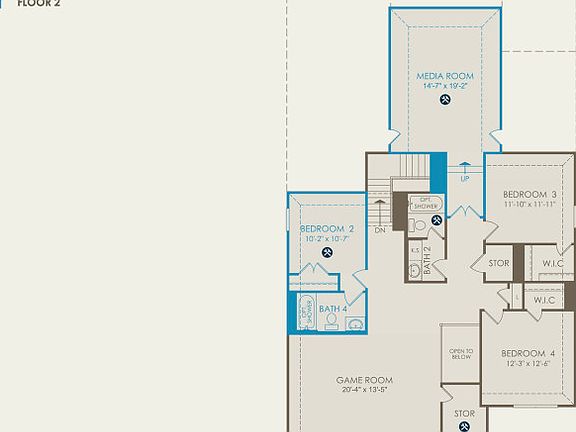 Caldwell Floor Plan, Quick Move-In Home, Floor 2