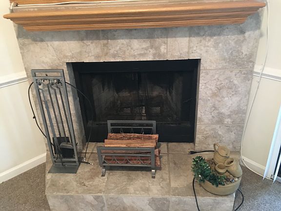 Beautiful fireplace to use on those chilly nights