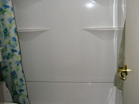 New walk-in shower