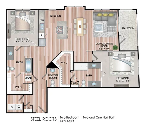 Floor plan Steel Roots