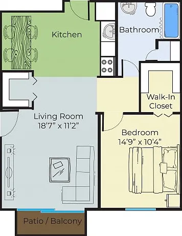 1 Bedroom 1 Bedroom