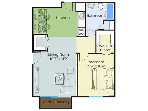 Floor plan 1 Bedroom