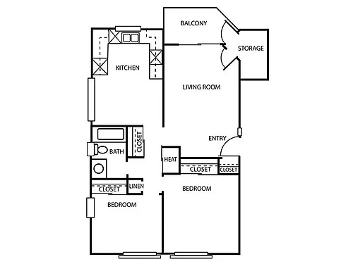 Floor plan 2 Bedroom