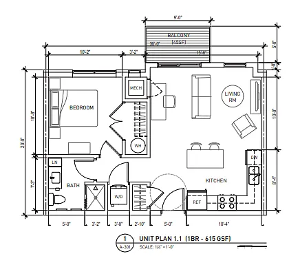 Floor plan 1 Bedroom