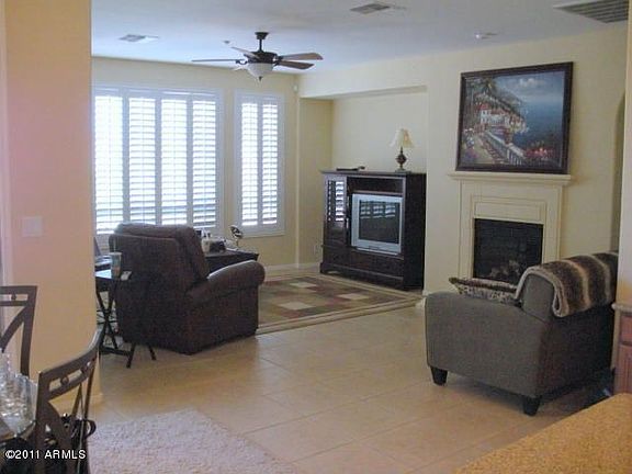 Family room with gas fireplace