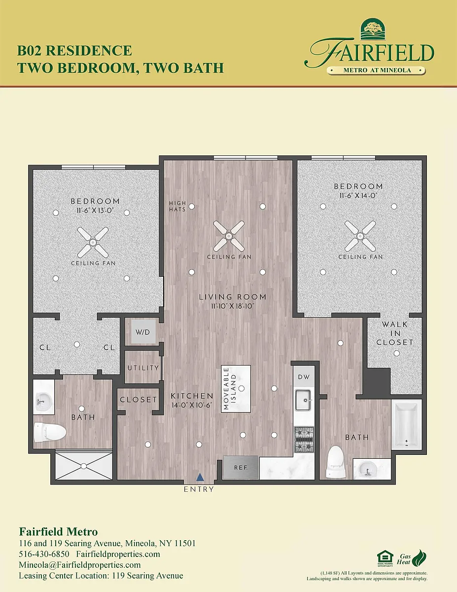 Floor plan B02 Two Bedroom