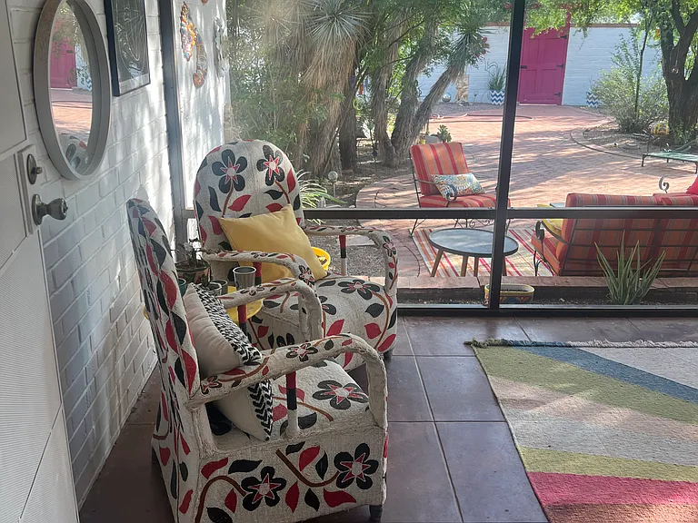 Part of the Arizona room to the backyard.