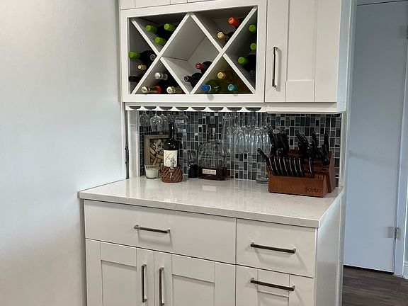 Liquor/wine storage in our beverage center.
