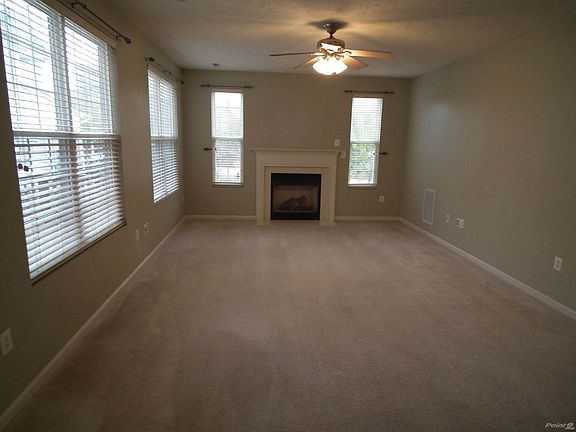 Large family room with gas fireplace