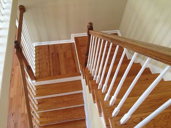 Hardwood stairway