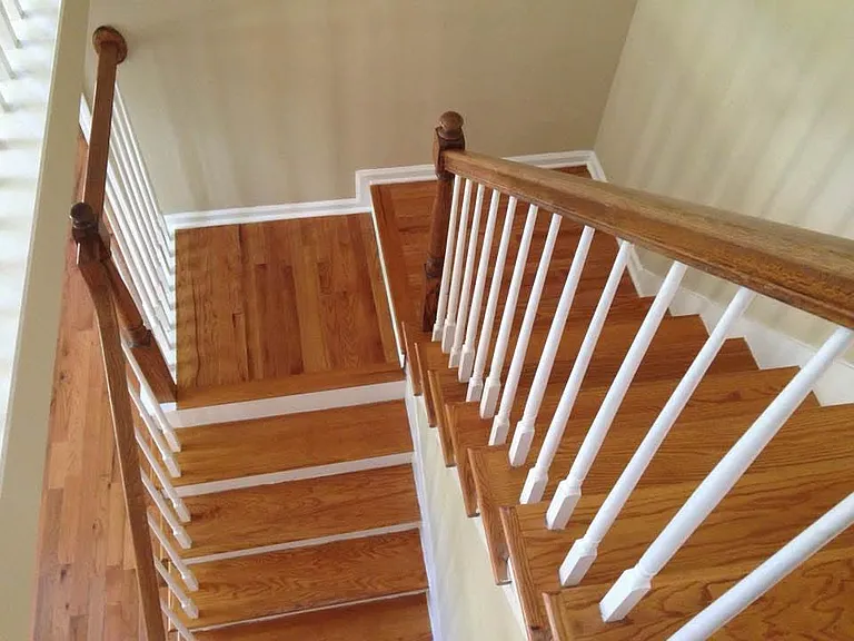 Hardwood stairway