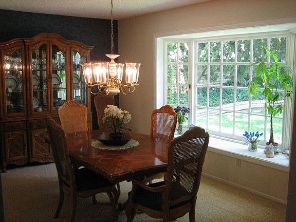 Formal dining with French windows