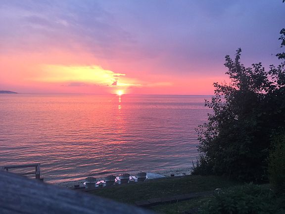 Private beach steps away.