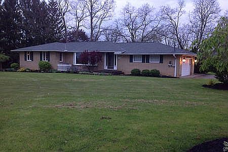 Stunning brick Ranch home .